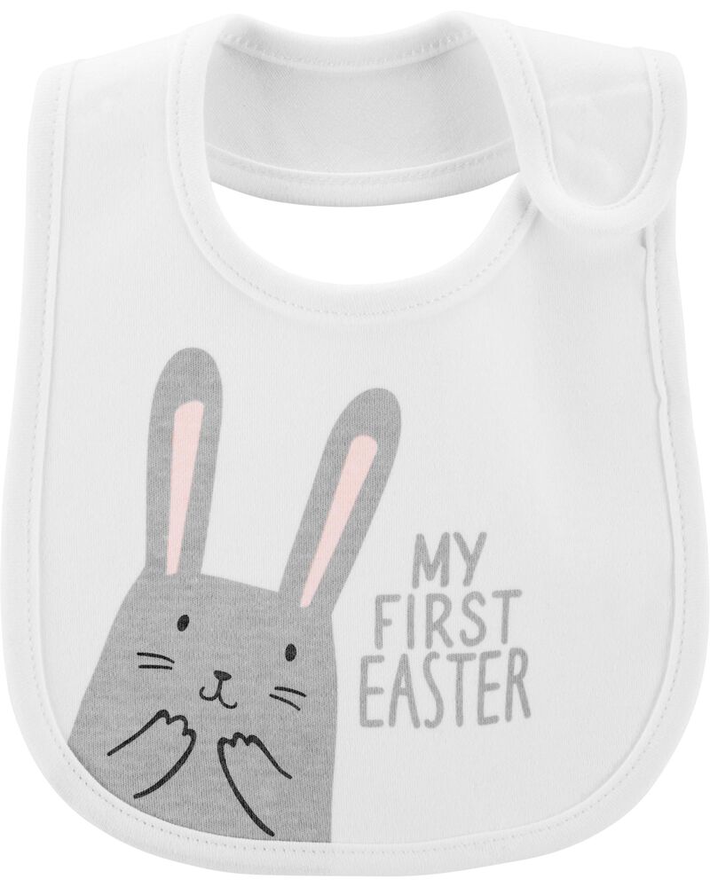 Carters My First Easter Bib White